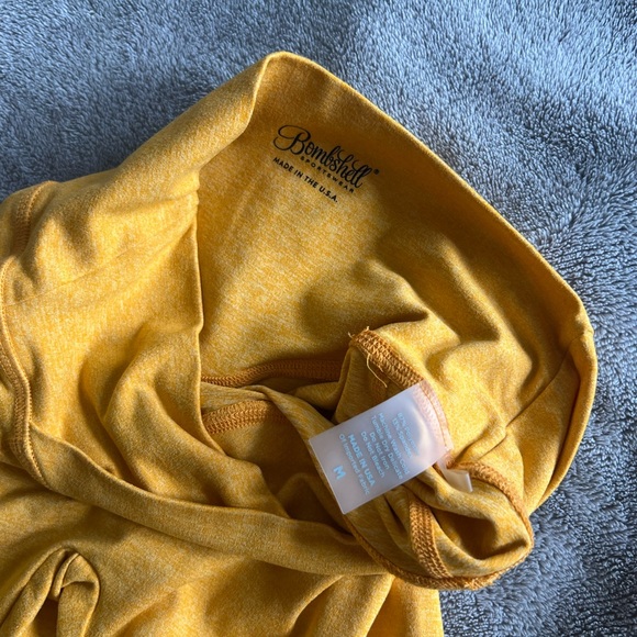 Bombshell Sportswear Sunset Yellow Tiny Waist Shorts Medium - Picture 4 of 4